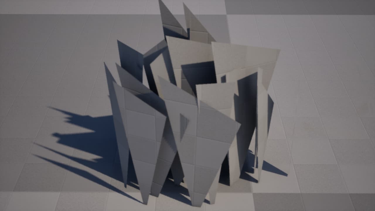 Collision proxy mesh (untextured)