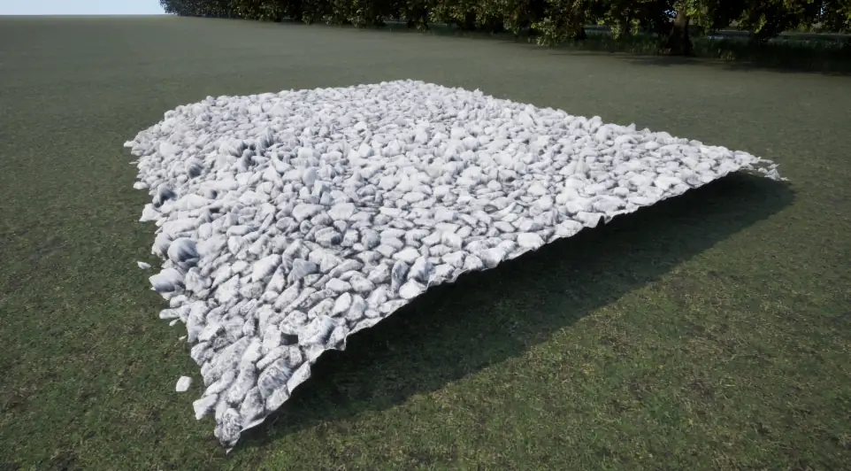 Displaced ballast render (lit)